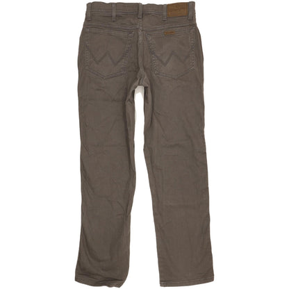 Wrangler Durable Quality Men Grey Straight Regular Stretch Jeans W33 L31