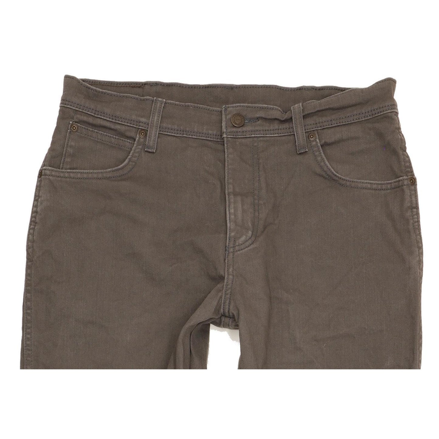 Wrangler Durable Quality Men Grey Straight Regular Stretch Jeans W33 L31