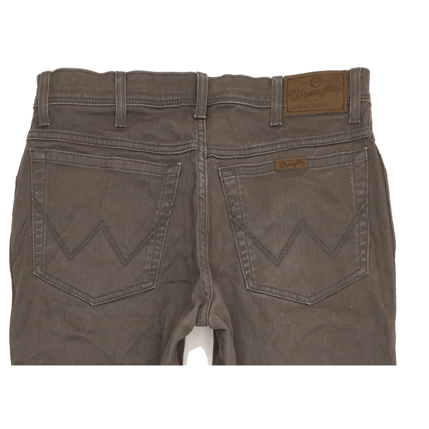 Wrangler Durable Quality Men Grey Straight Regular Stretch Jeans W33 L31