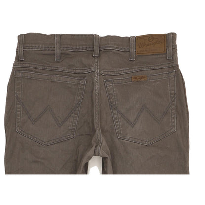 Wrangler Durable Quality Men Grey Straight Regular Stretch Jeans W33 L31