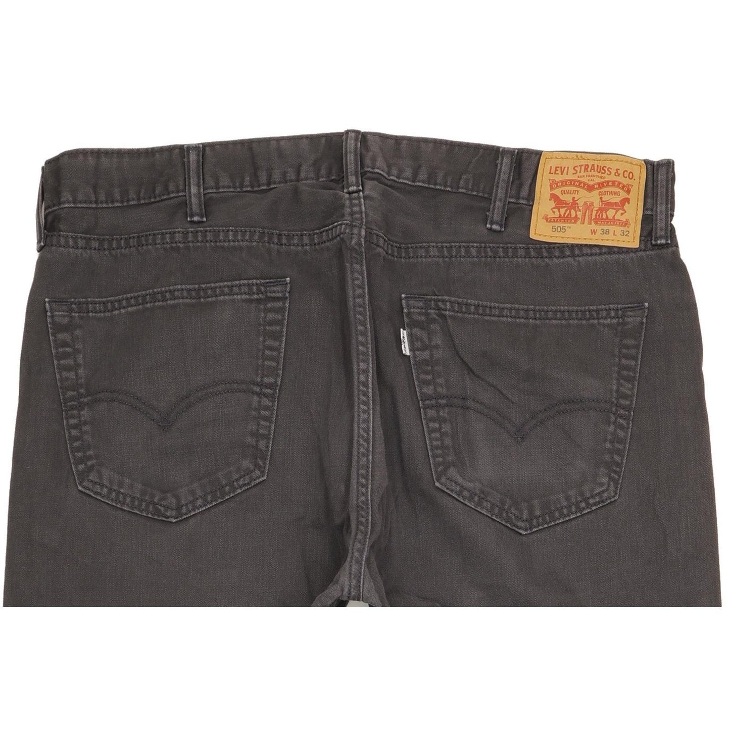 Levi's 505 Men Grey Straight Regular Jeans W38 L31