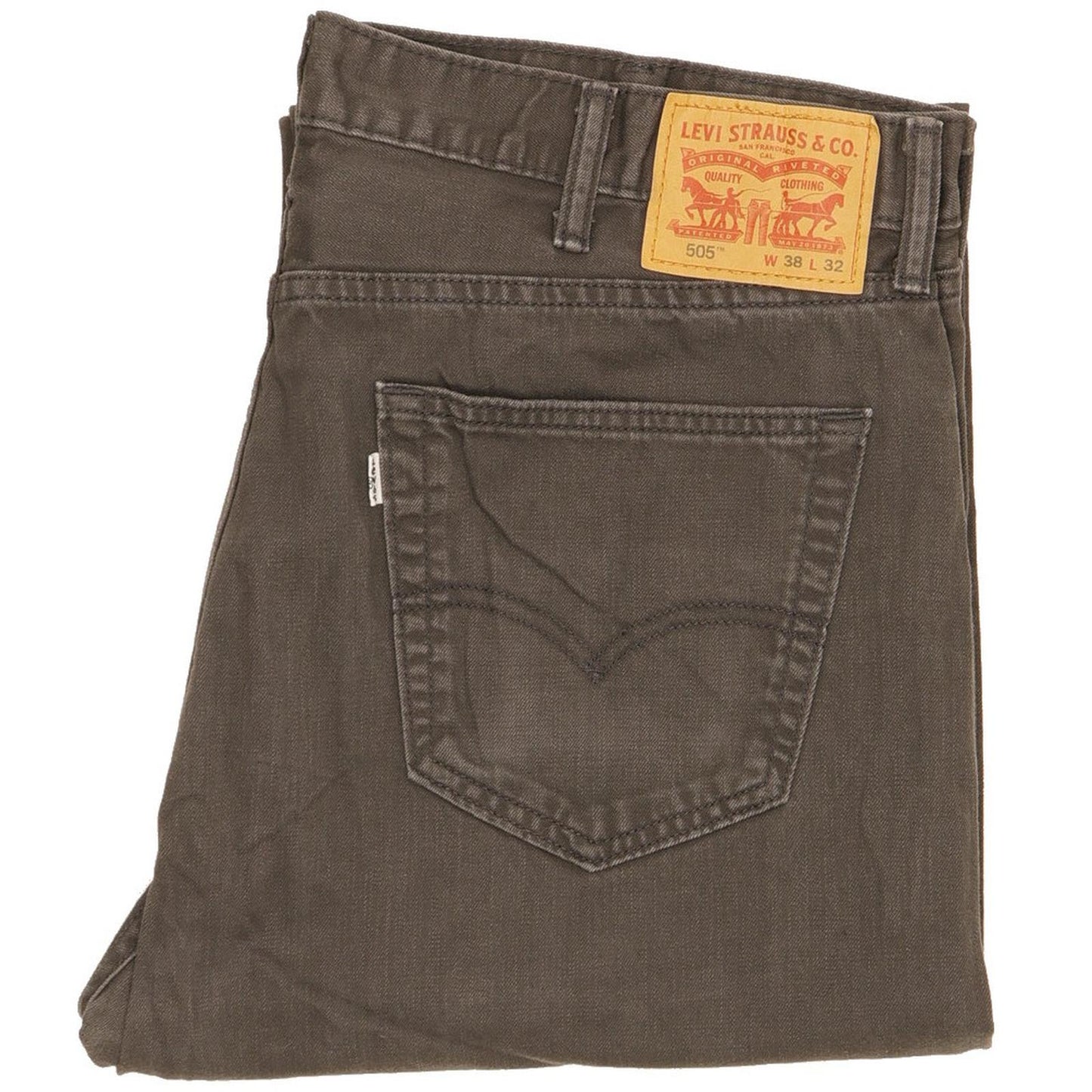 Levi's 505 Men Grey Straight Regular Jeans W38 L31