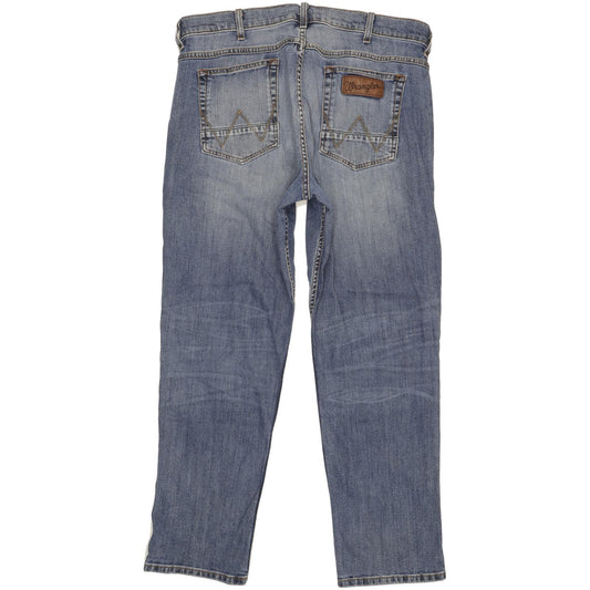 Wrangler Greensboro Men Blue Straight Regular Stretch Jeans W36 L30