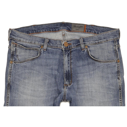 Wrangler Greensboro Men Blue Straight Regular Stretch Jeans W36 L30