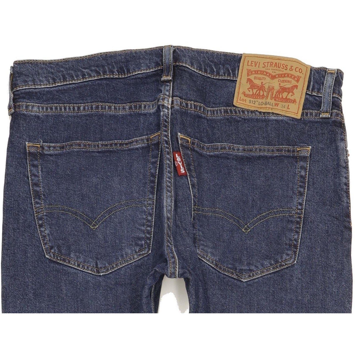 Levi's 512 Lo-Ball Men Blue Tapered Slim Jeans W34 L33 (106181)