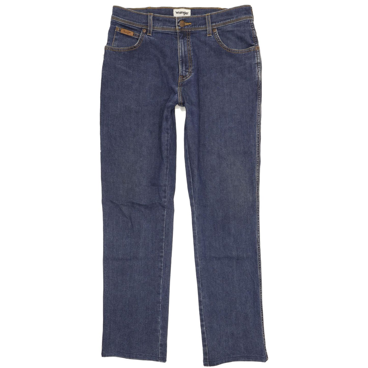 Wrangler Texas Men Blue Straight Regular Stretch Jeans W33 L31 (106182)