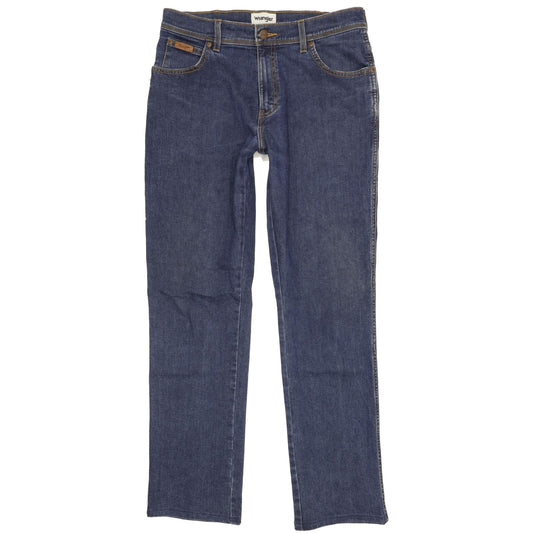 Wrangler Texas Men Blue Straight Regular Stretch Jeans W33 L31 (106182)