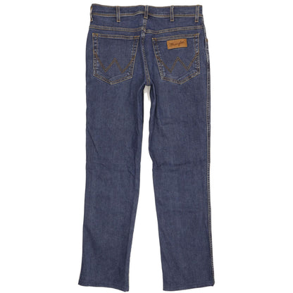 Wrangler Texas Men Blue Straight Regular Stretch Jeans W33 L31 (106182)