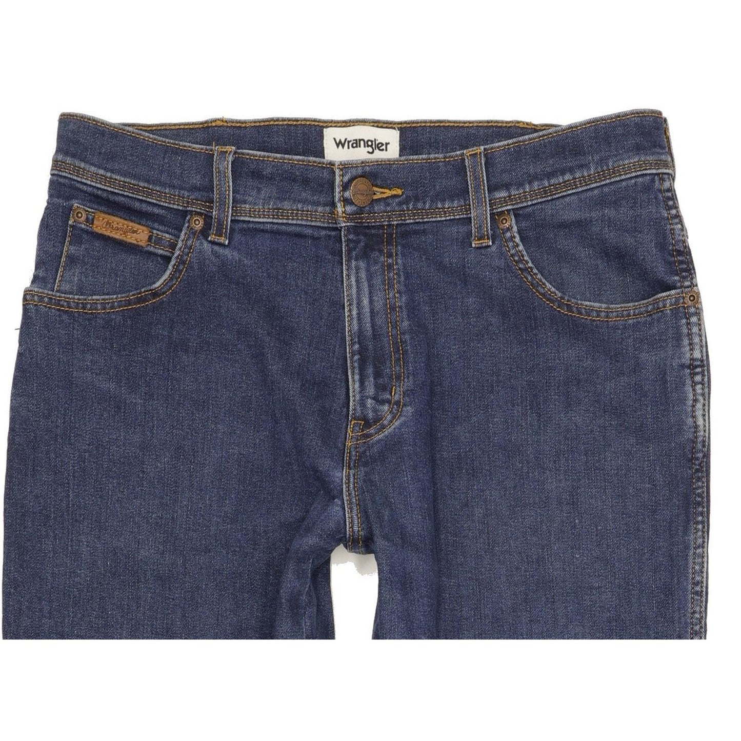 Wrangler Texas Men Blue Straight Regular Stretch Jeans W33 L31 (106182)