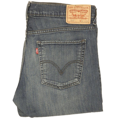 Levi's 511 Men Blue Straight Slim Stretch Jeans W34 L33 (106184)