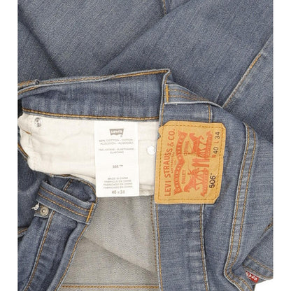 Levi's 506 Men Blue Straight Regular Stretch Jeans W40 L33 (106186)
