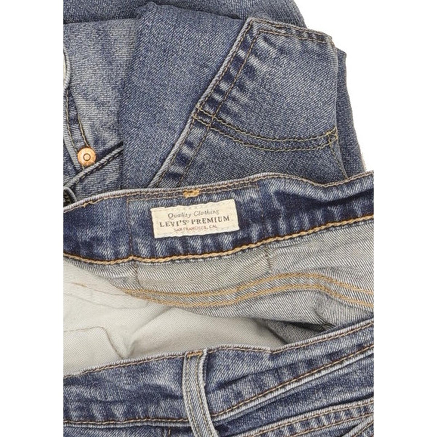 Levi's 514 Men Blue Straight Slim Stretch Jeans W34 L31 (106187)