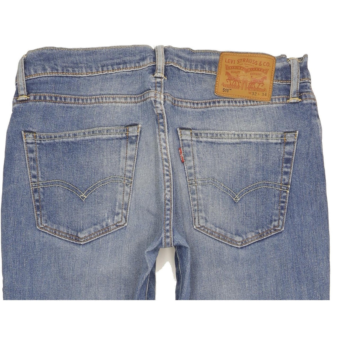 Levi's 511 Men Blue Straight Slim Stretch Jeans W32 L33 (106189)