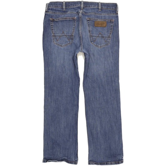 Wrangler Men Blue Bootcut Regular Stretch Jeans W34 L28 (106193)