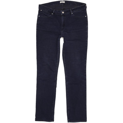 Wrangler Women Navy Straight Slim Stretch Jeans W34 L32