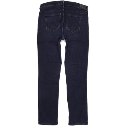 Wrangler Women Navy Straight Slim Stretch Jeans W34 L32