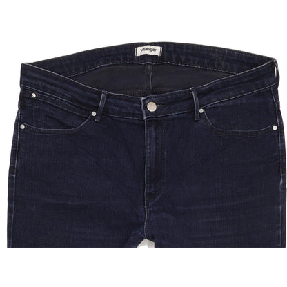 Wrangler Women Navy Straight Slim Stretch Jeans W34 L32