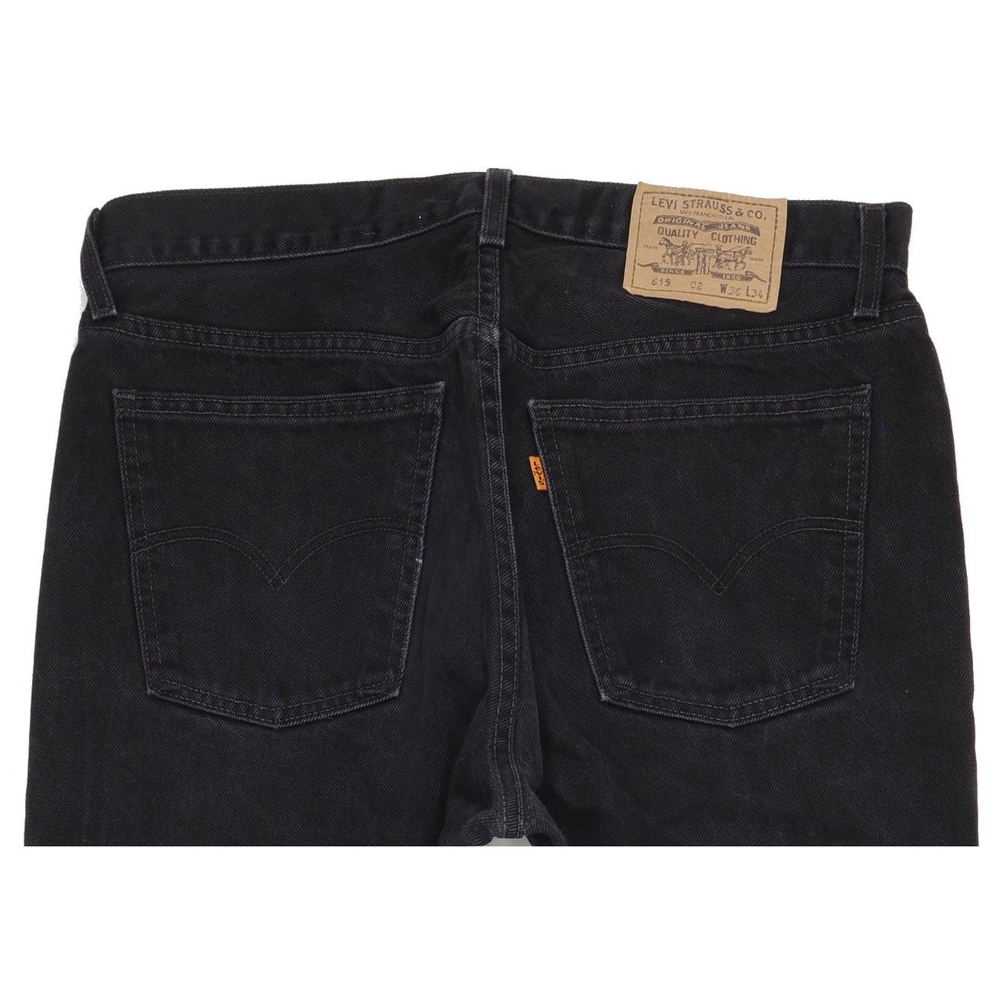 Levi's 615 Men Black Straight Regular Jeans W35 L34 (106196)