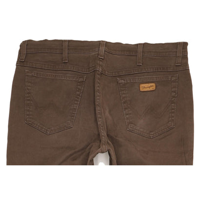Wrangler Texas Men Brown Straight Regular Stretch Jeans W38 L34 (106197)