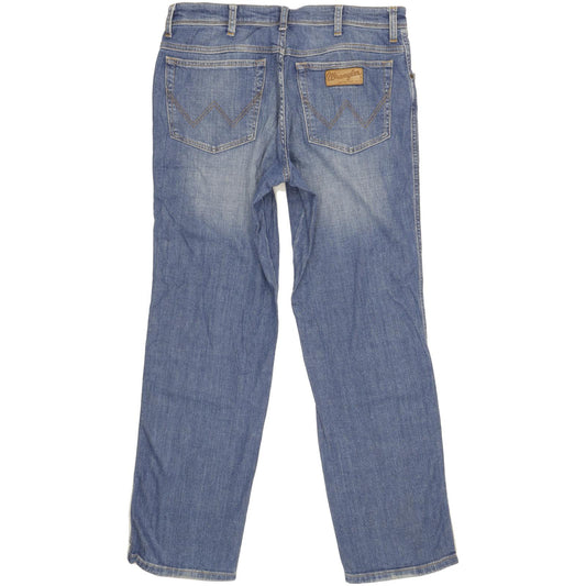 Wrangler Texas Men Blue Straight Regular Stretch Jeans W34 L32 (106200)