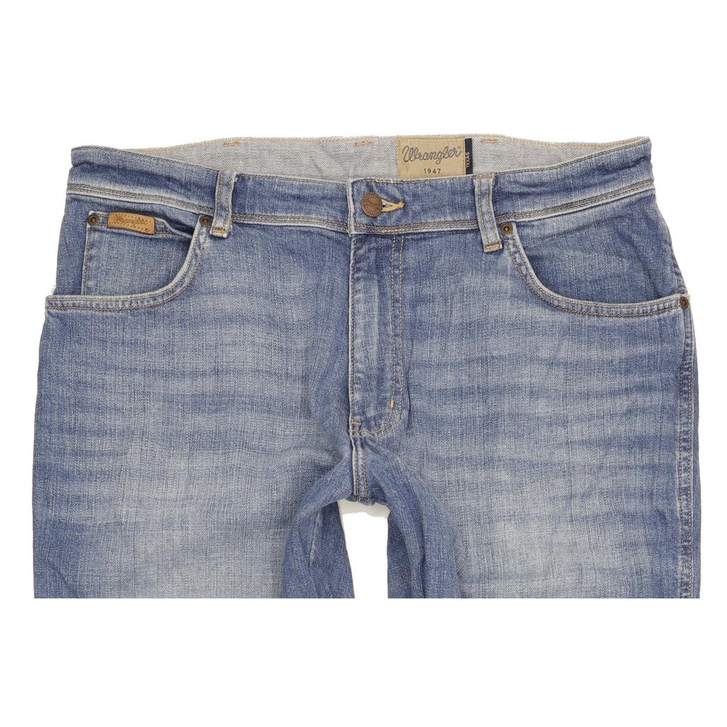 Wrangler Texas Men Blue Straight Regular Stretch Jeans W34 L32 (106200)