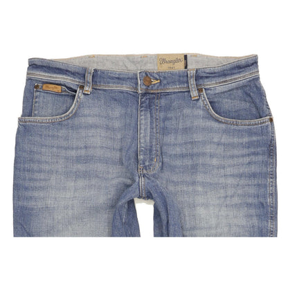 Wrangler Texas Men Blue Straight Regular Stretch Jeans W34 L32 (106200)