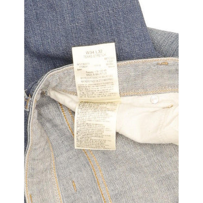 Wrangler Texas Men Blue Straight Regular Stretch Jeans W34 L32 (106200)