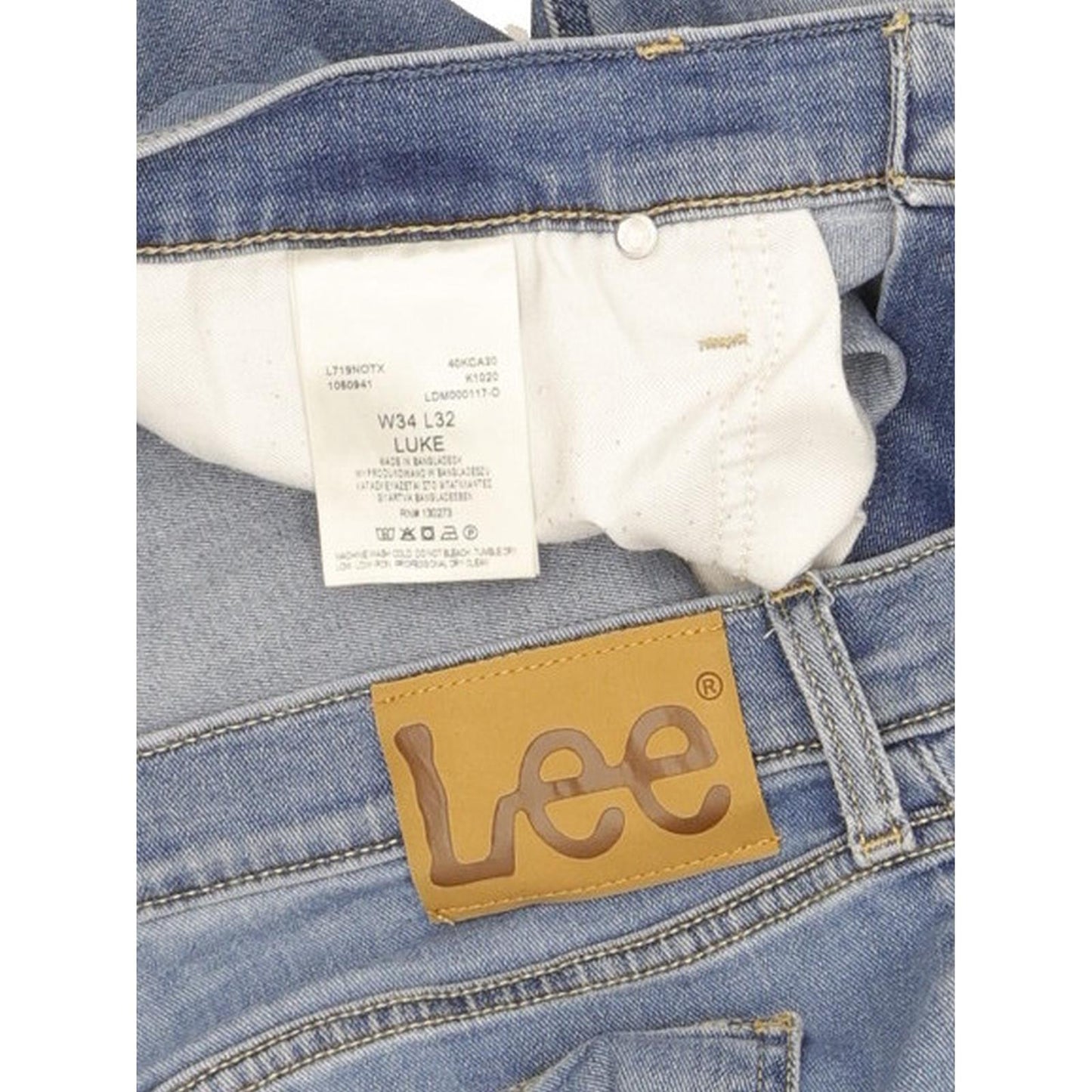 Lee Luke Men Blue Skinny Slim Stretch Jeans W34 L32 (106201)