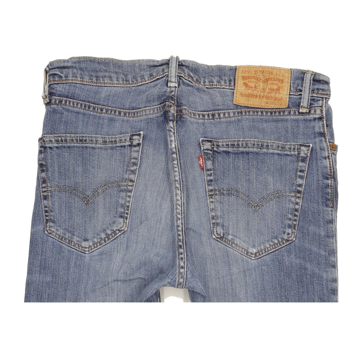 Levi's 751 Men Blue Straight Regular Stretch Jeans W32 L32 (106202)