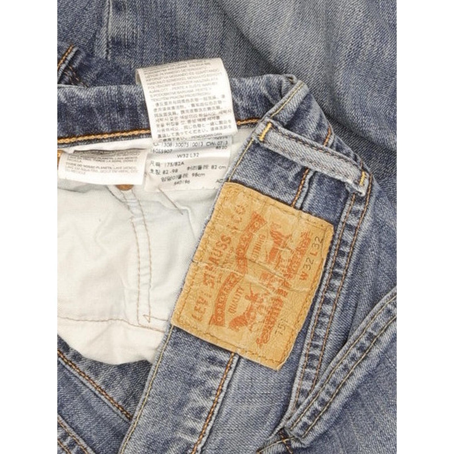 Levi's 751 Men Blue Straight Regular Stretch Jeans W32 L32 (106202)