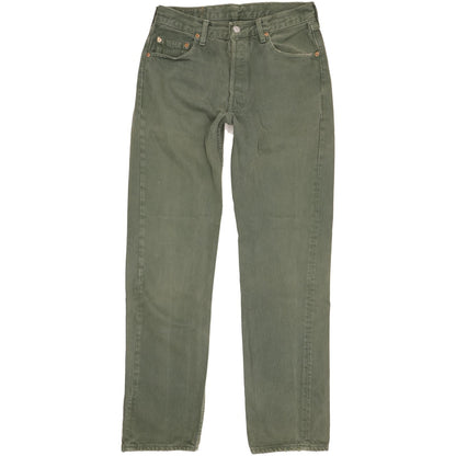 Levi's 501 Made in USA Men Green Straight Regular Jeans W31 L32 (106207)