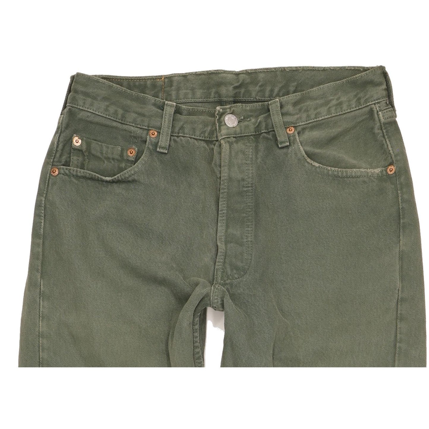 Levi's 501 Made in USA Men Green Straight Regular Jeans W31 L32 (106207)