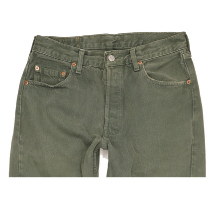 Levi's 501 Made in USA Men Green Straight Regular Jeans W31 L32 (106207)