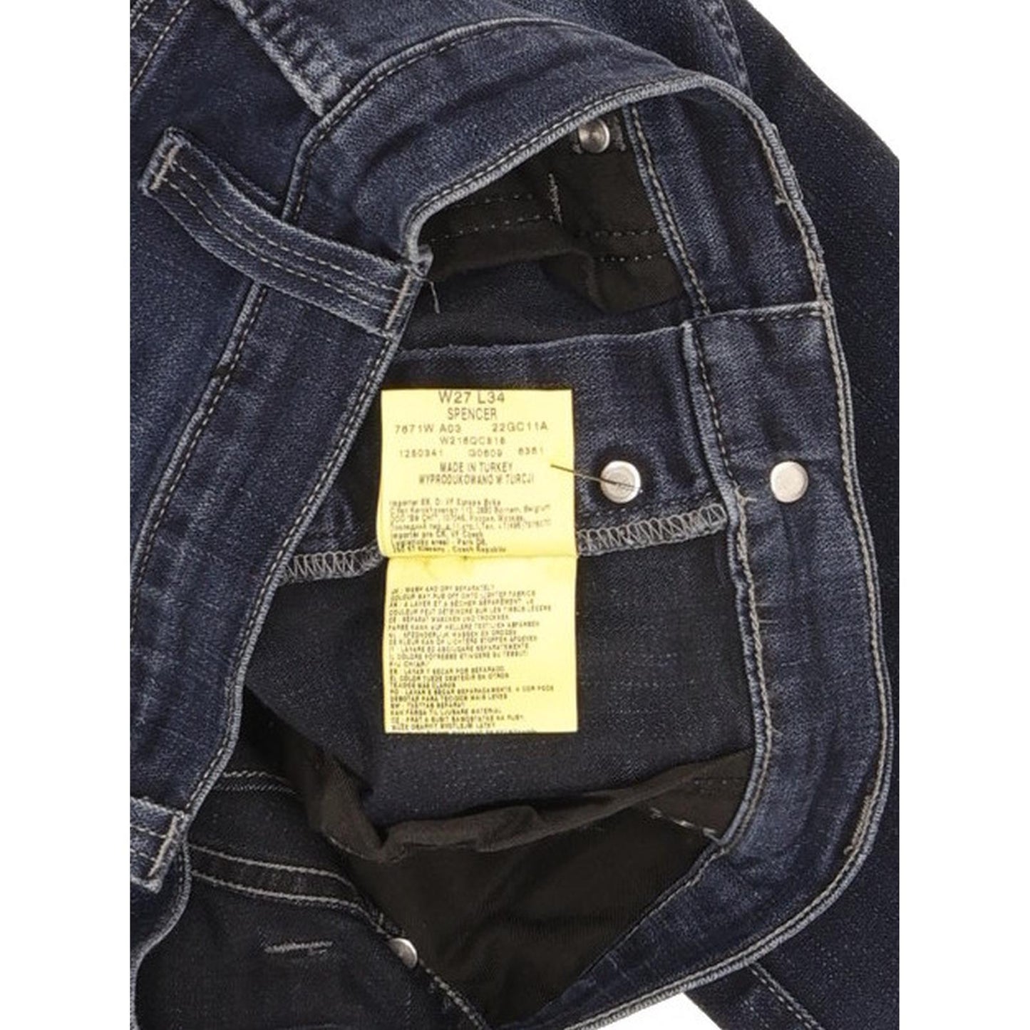 Wrangler Spencer Men Blue Straight Slim Jeans W28 L33 (106208)