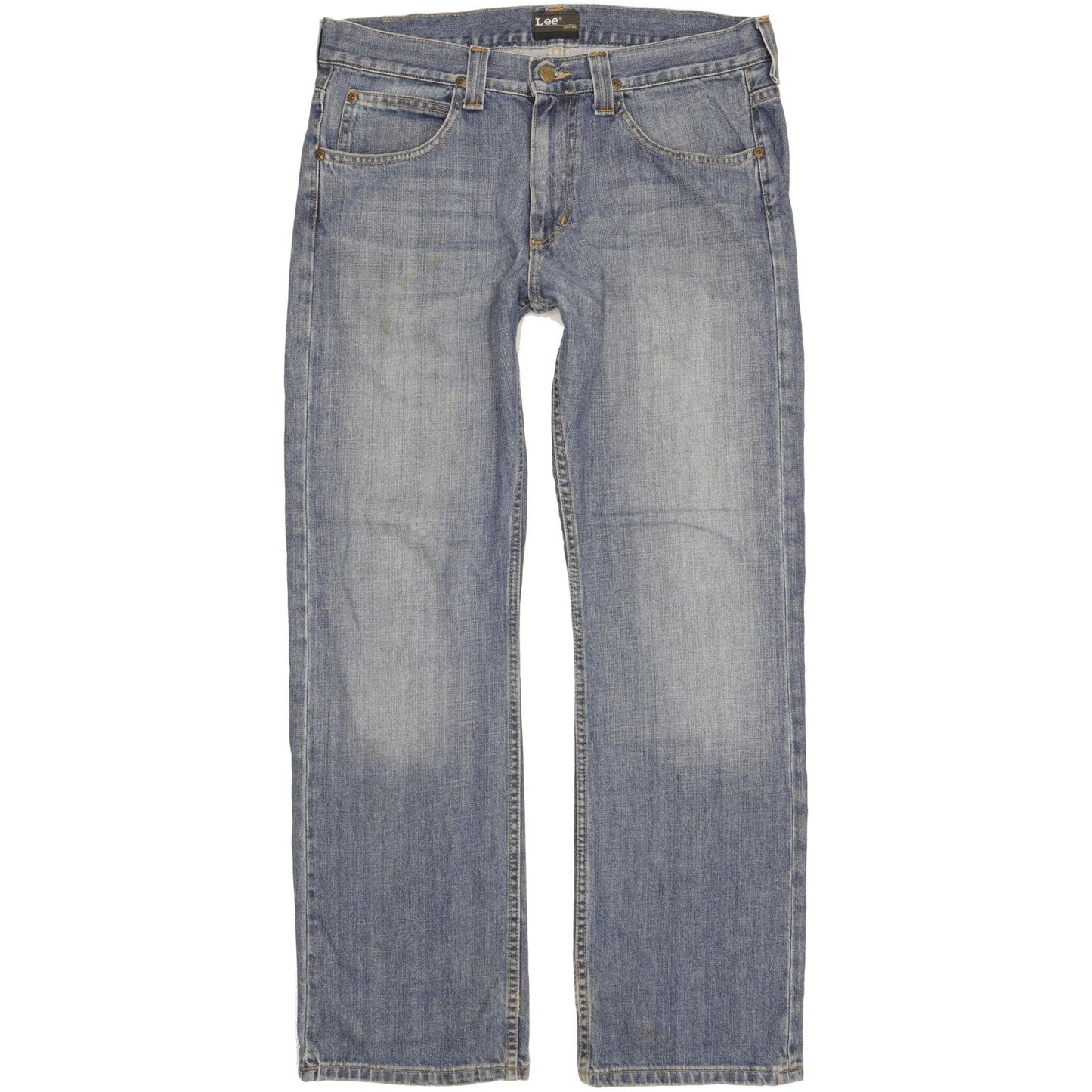 Lee Kent Men Blue Straight Regular Jeans W33 L32 (106210)