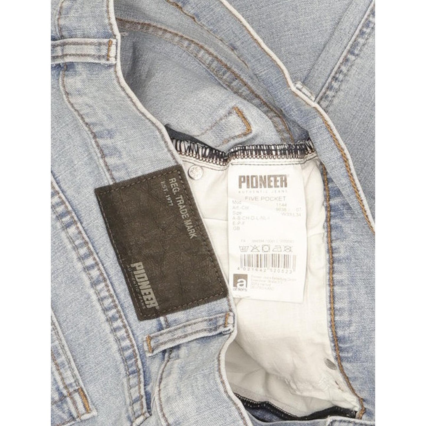 Pioneer Men Blue Straight Regular Stretch Jeans W33 L34 (106212)