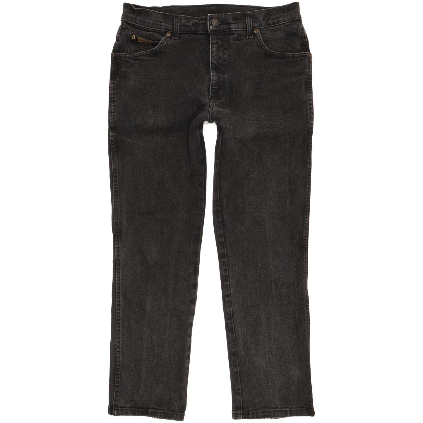 Wrangler Texas Men Black Straight Regular Stretch Jeans W34 L29 (106213)