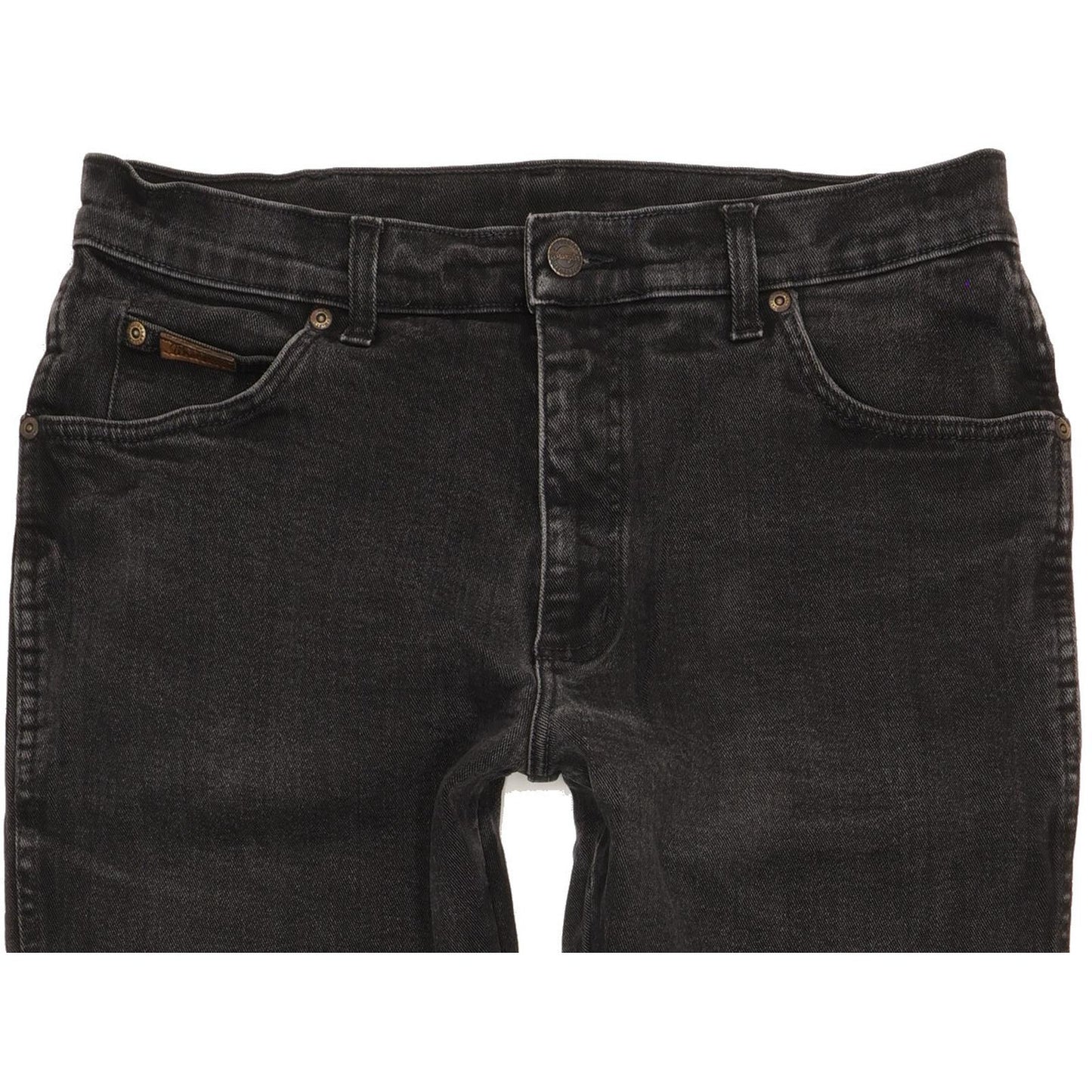 Wrangler Texas Men Black Straight Regular Stretch Jeans W34 L29 (106213)