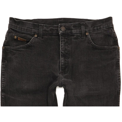 Wrangler Texas Men Black Straight Regular Stretch Jeans W34 L29 (106213)