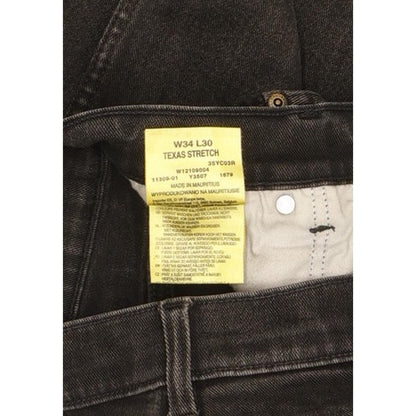 Wrangler Texas Men Black Straight Regular Stretch Jeans W34 L29 (106213)