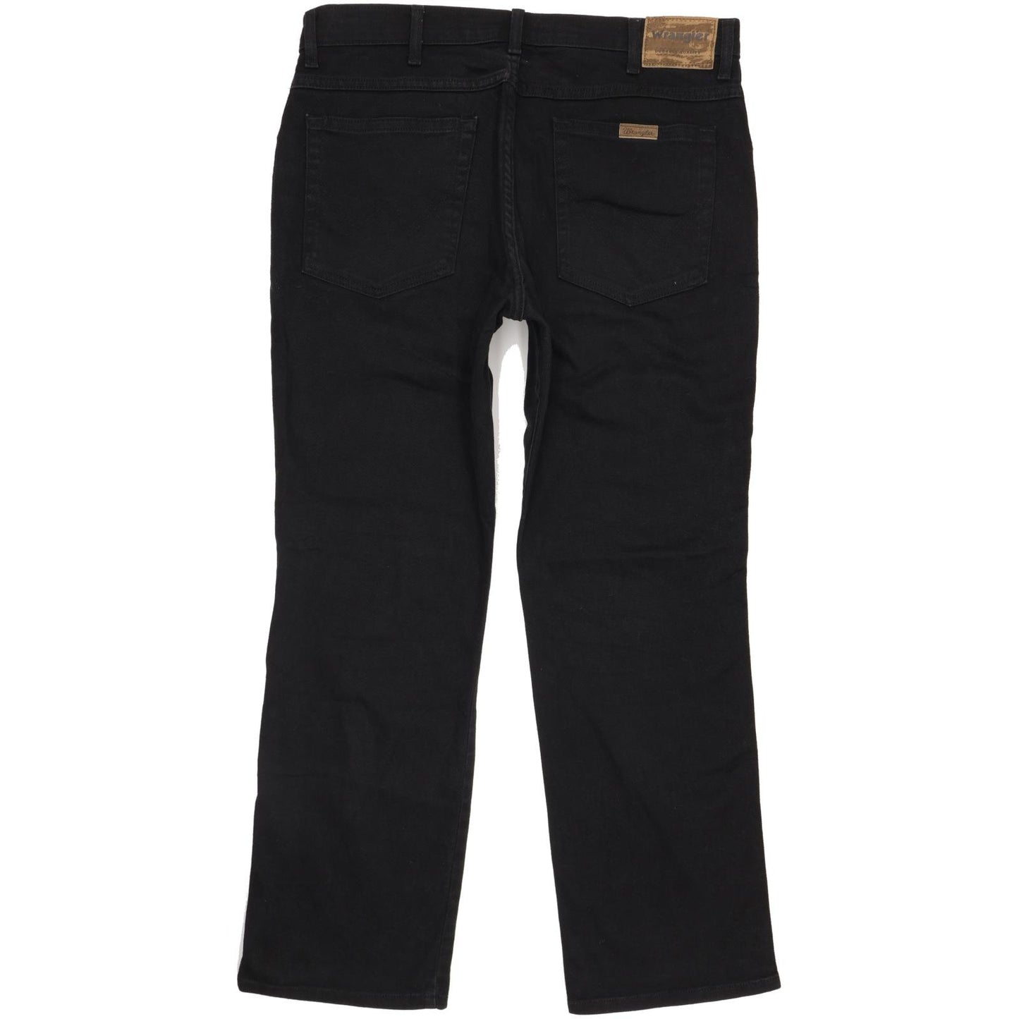 Wrangler Durable Quality Men Black Straight Regular Stretch Jeans W36 L30 (106214)