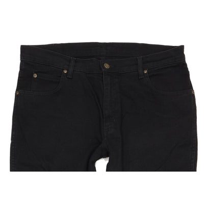 Wrangler Durable Quality Men Black Straight Regular Stretch Jeans W36 L30 (106214)