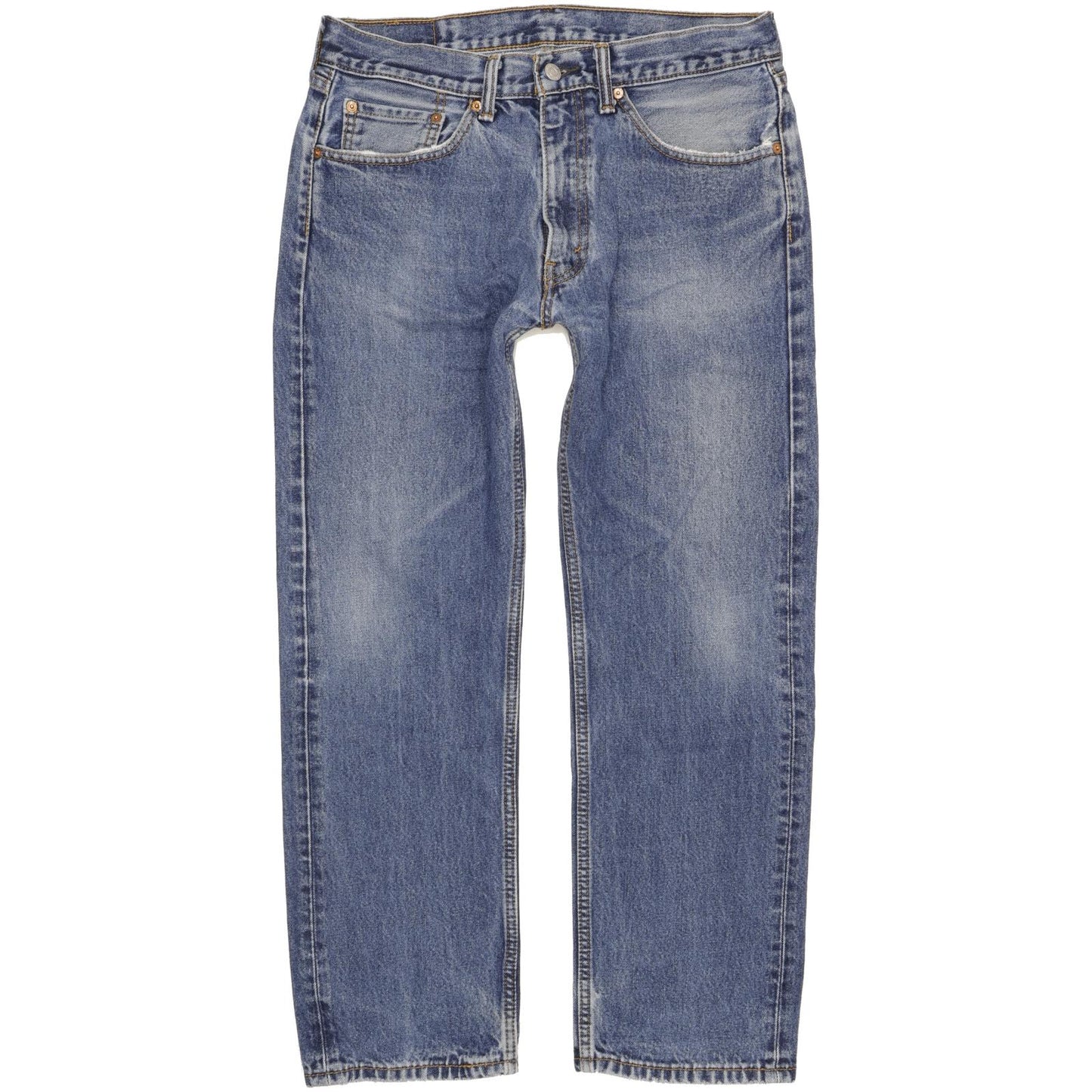 Levi's 505 Men Blue Straight Regular Stretch Jeans W33 L28 (106217)