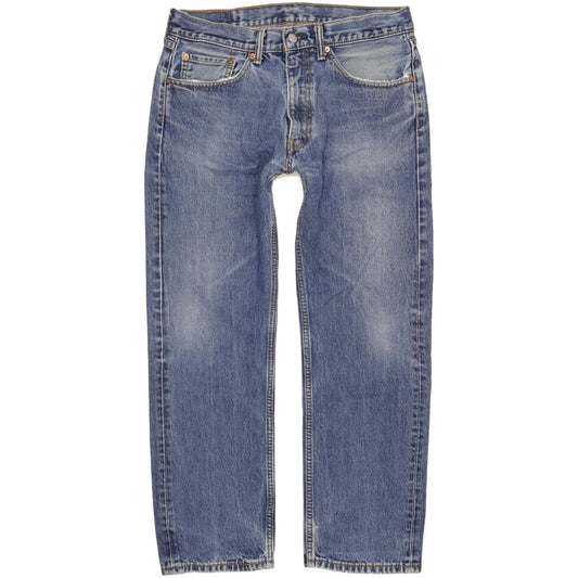 Levi's 505 Men Blue Straight Regular Stretch Jeans W33 L28 (106217)