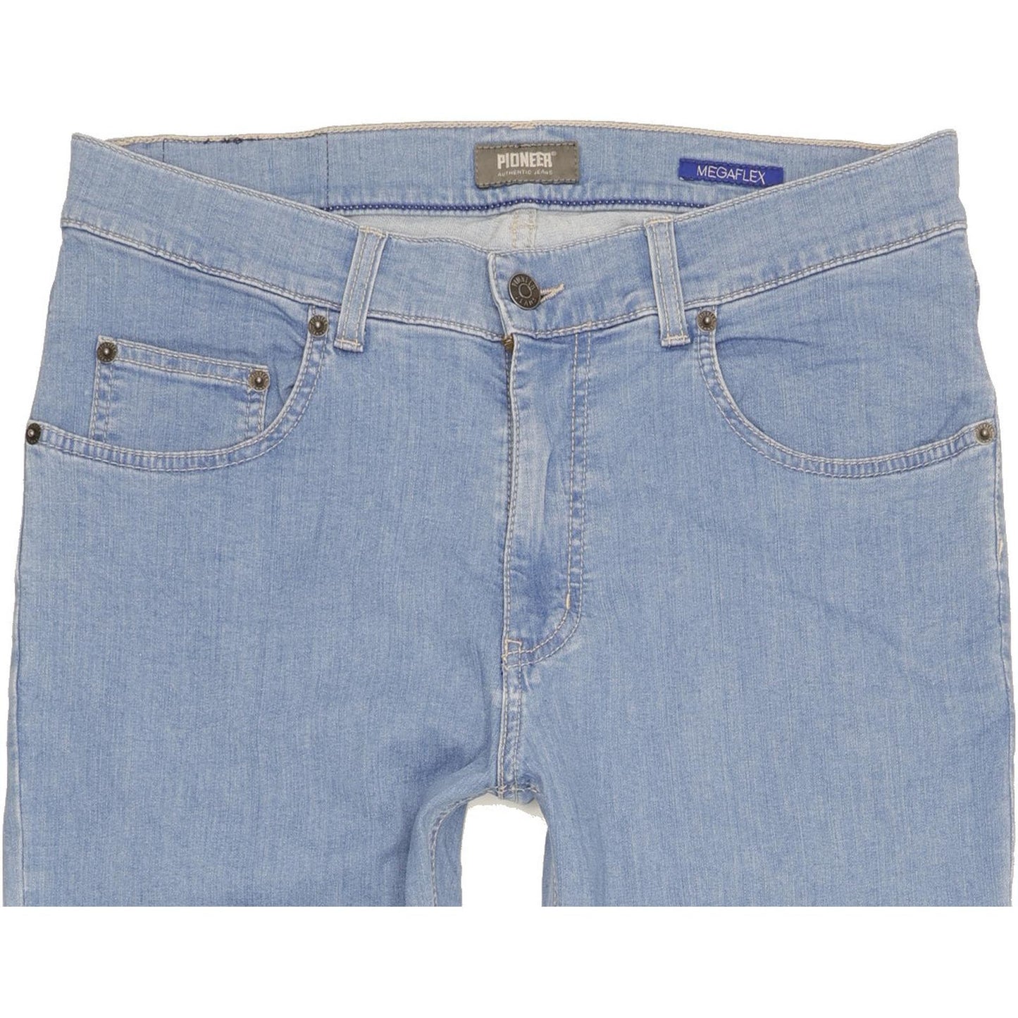 Pioneer Ron Men Blue Straight Slim Stretch Jeans W33 L32 (106218)