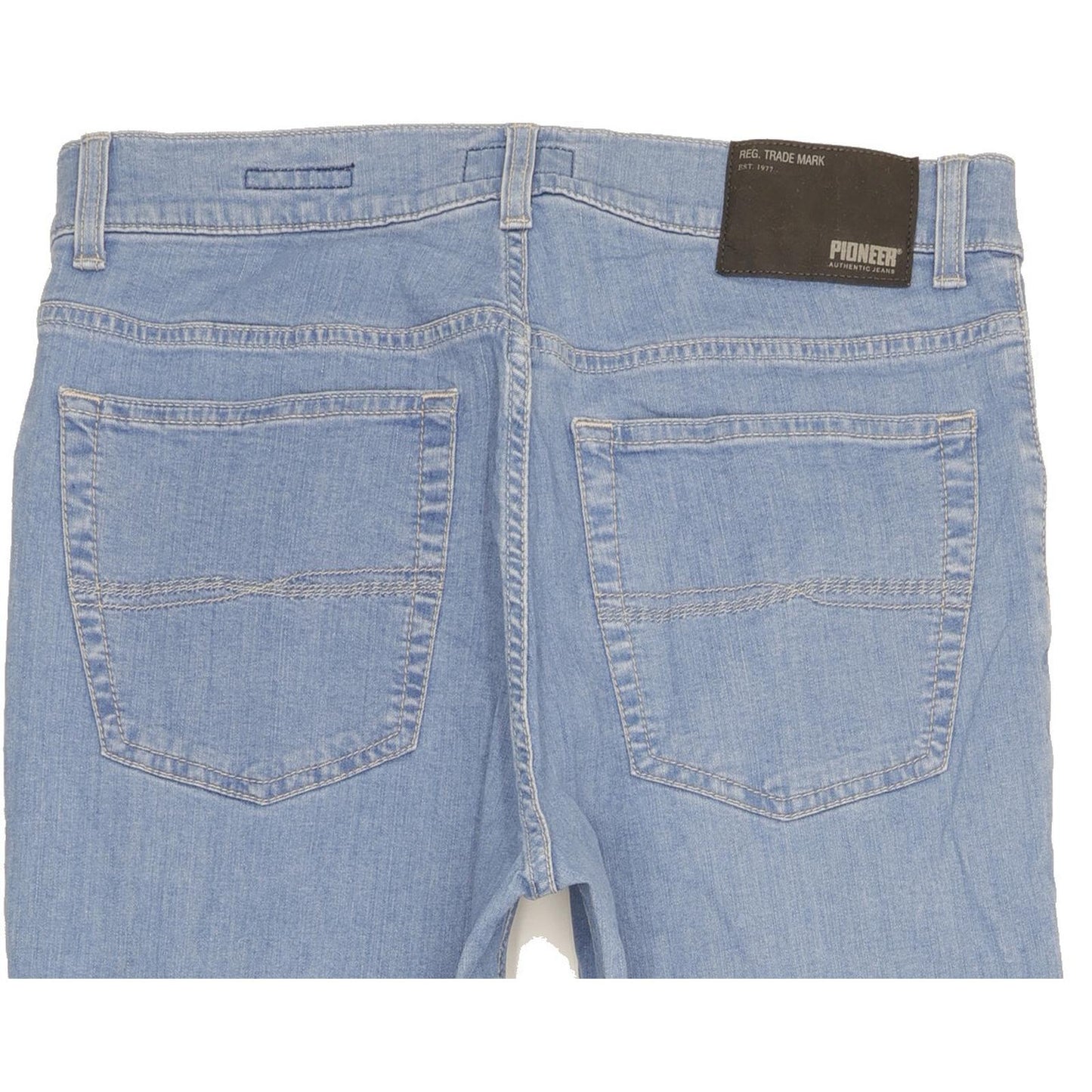 Pioneer Ron Men Blue Straight Slim Stretch Jeans W33 L32 (106218)