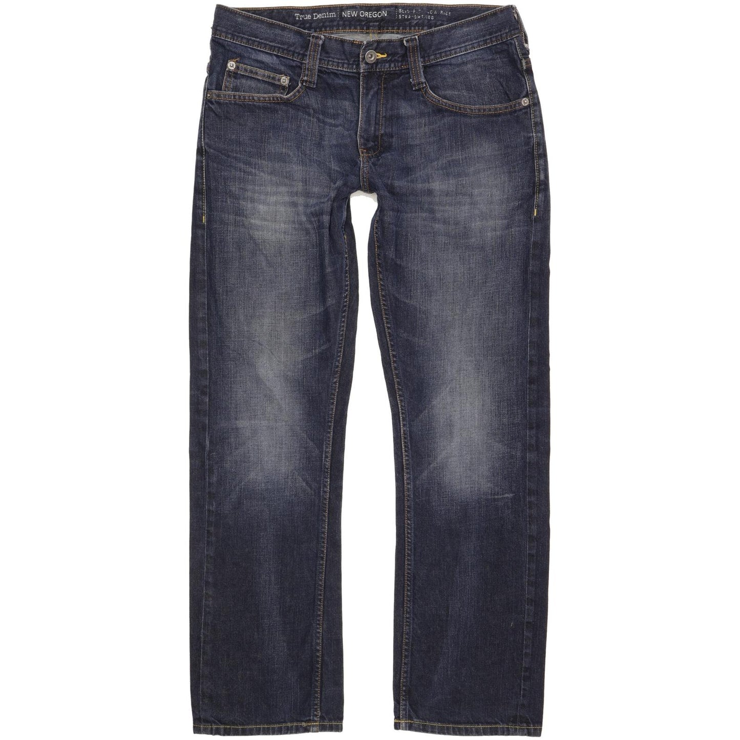 Mustang New Oregon Men Blue Straight Slim Stretch Jeans W32 L30 (106219)