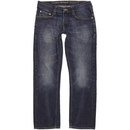 Mustang New Oregon Men Blue Straight Slim Stretch Jeans W32 L30 (106219)