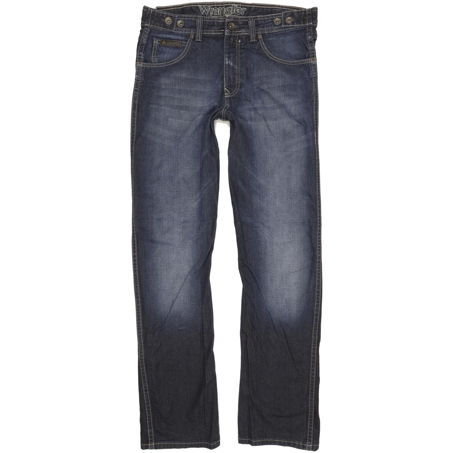 Wrangler Clyde Men Blue Straight Regular Jeans W34 L34 (106221)