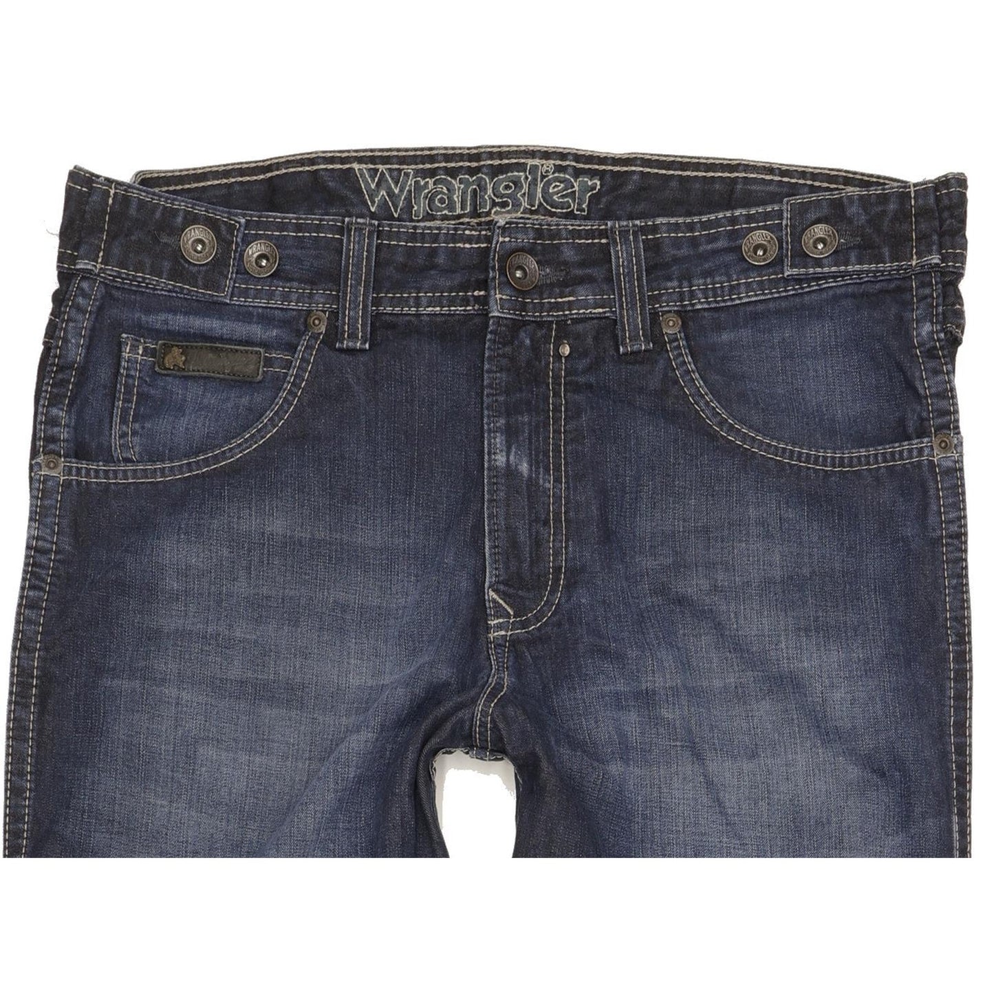 Wrangler Clyde Men Blue Straight Regular Jeans W34 L34 (106221)